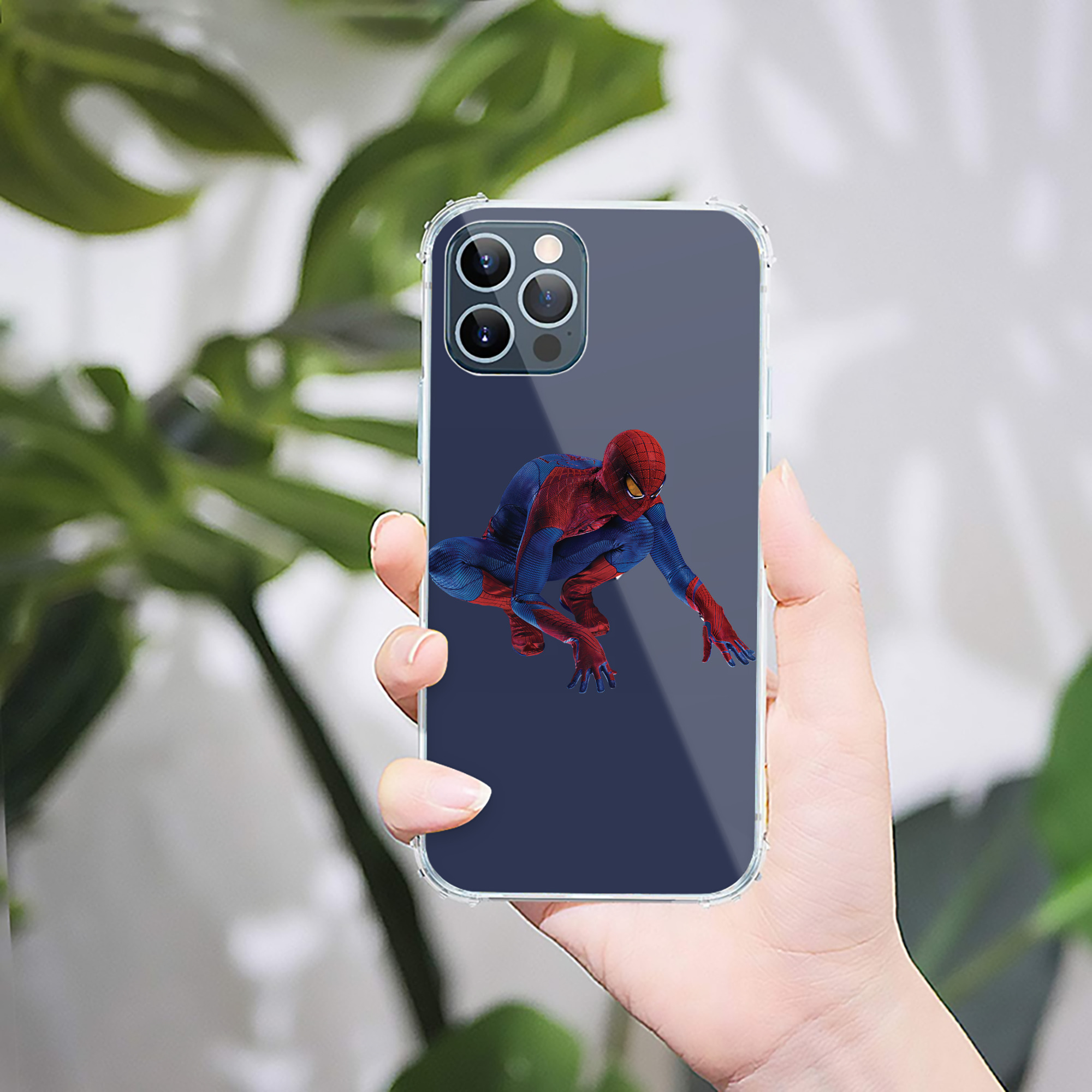 （画像用） Spider Man スパイダーマン 【iPhone 12シリーズ対応】透明スマホケース（クリアソフトケース）